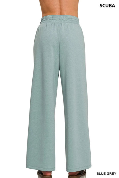 Zenana Scuba Drawstring Pants Easy Apparels