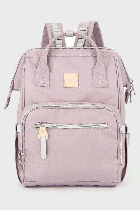 Himawari Waterproof Canvas Backpack Bag with Side Pockets Lavender One Size Easy Apparels