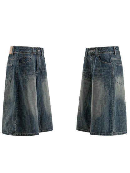 Men's Wide Leg Denim Shorts Easy Apparels