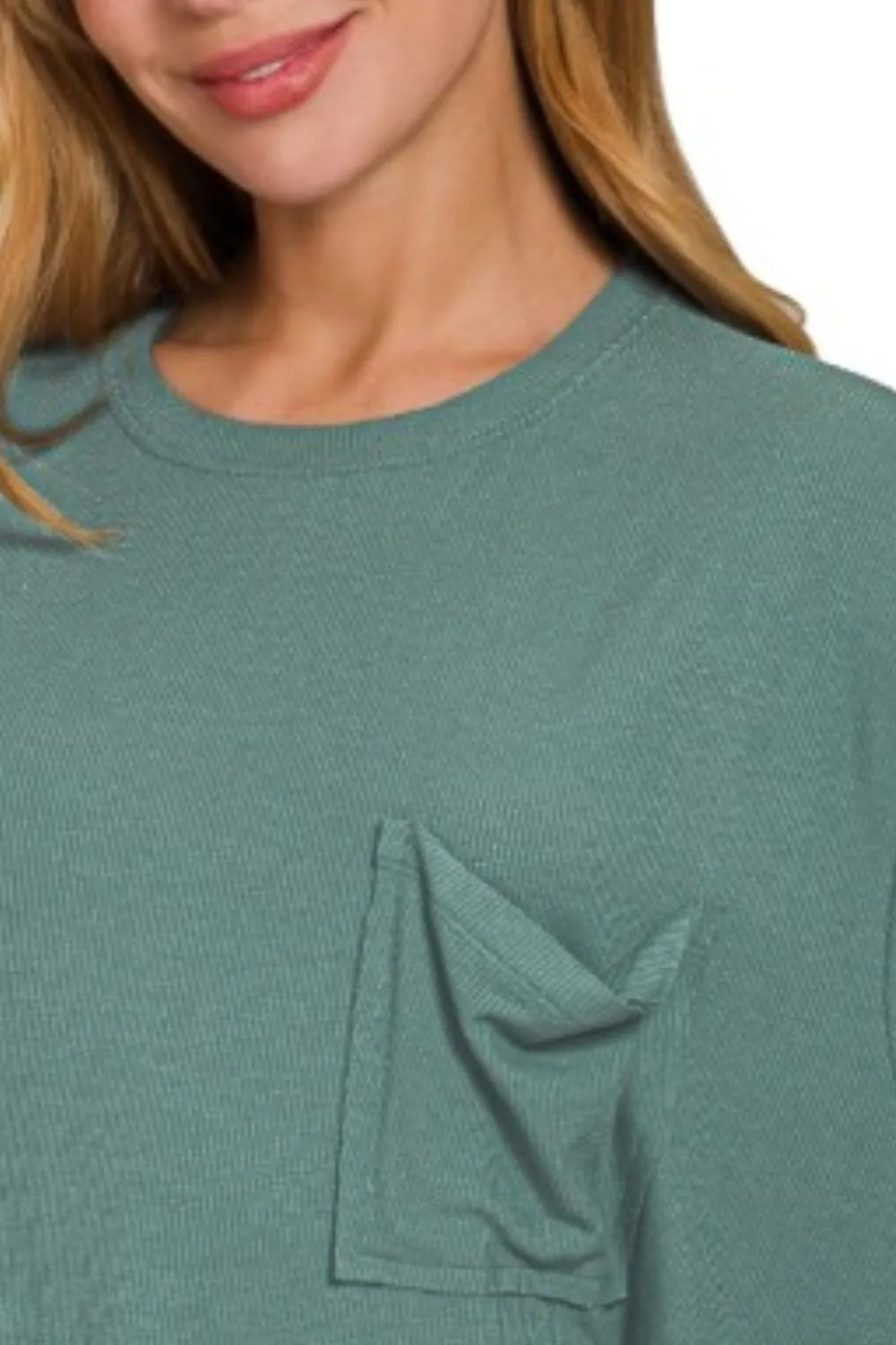 Trendsi Zenana Oversized Ribbed Round Neck Short Sleeve Tee