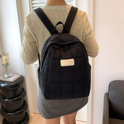 Quilted Polyester Backpack Bag Easy Apparels