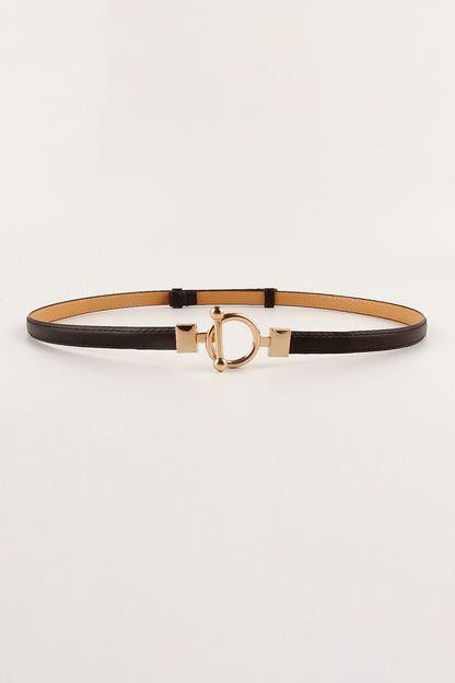 Toggle Buckle Skinny PU Belt Easy Apparels