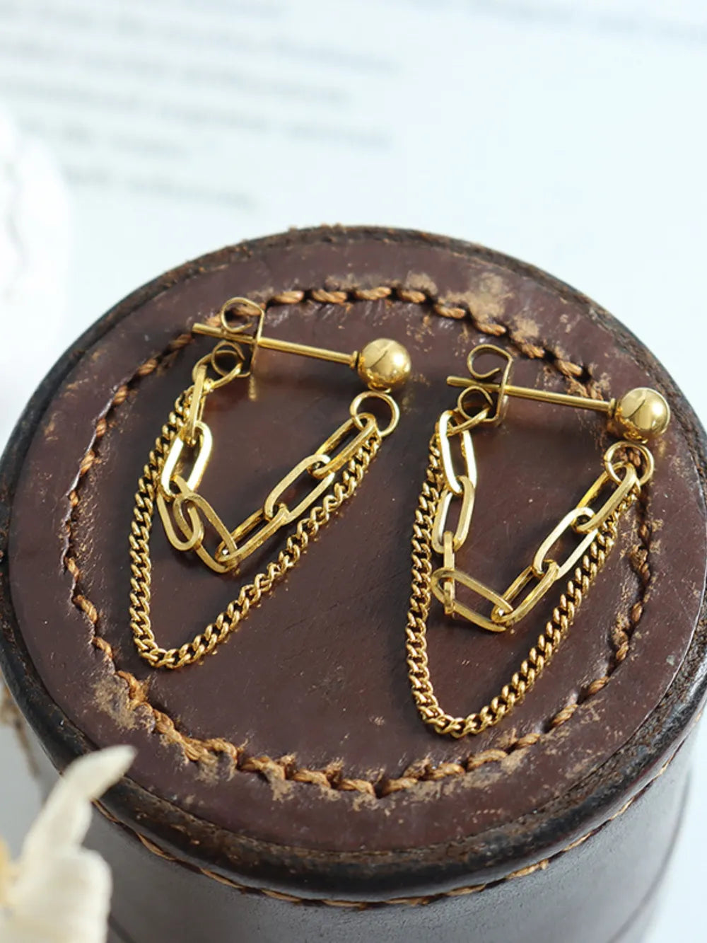 Titanium Steel Double Chain Earrings Easy Apparels