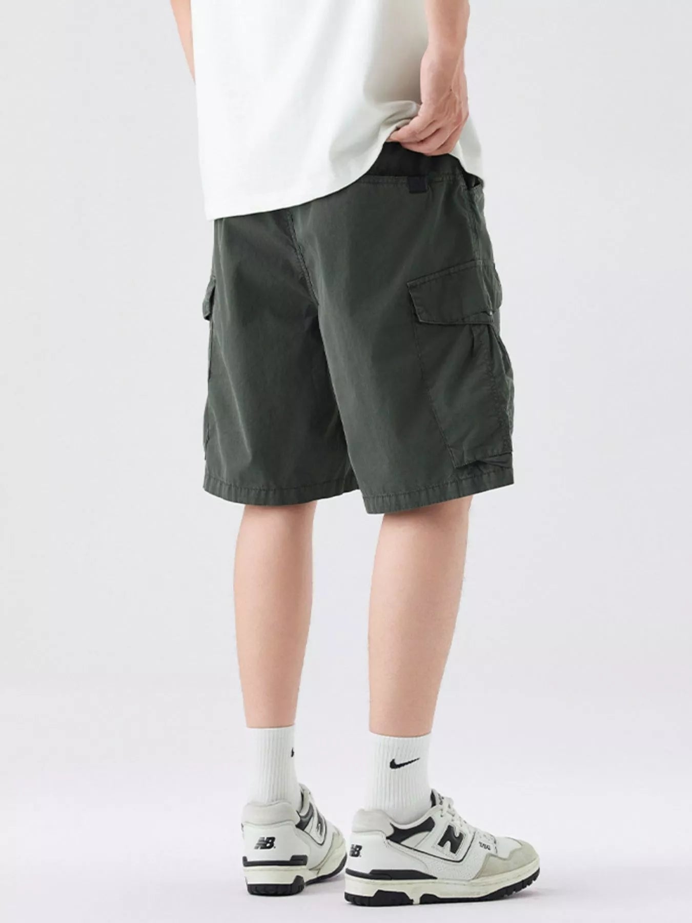 Men's Full Size Drawstring Cargo Shorts Plus Size Easy Apparels