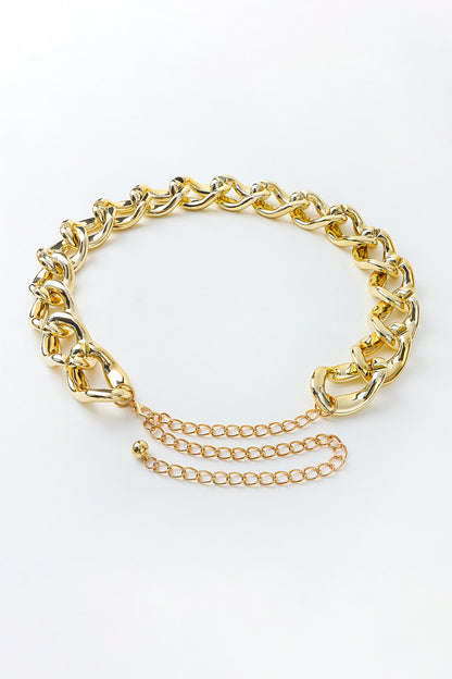 1.2" Width Acrylic Curb Chain Belt Easy Apparels