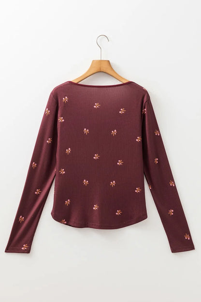 Trendsi Floral Long Sleeve T-Shirt