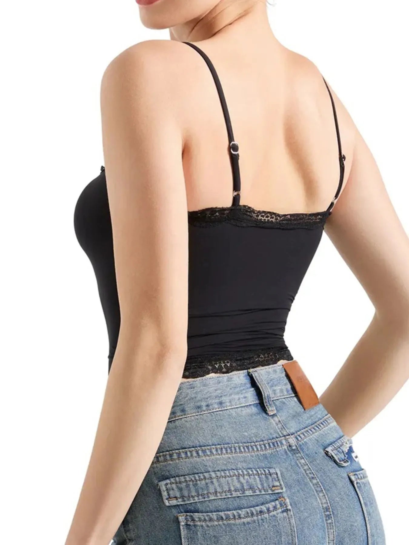 Trendsi Lace Trim Cami Top